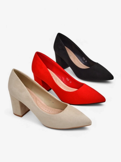 Royalfashion Damen Öko-Suede Absatzpumps Ugandes