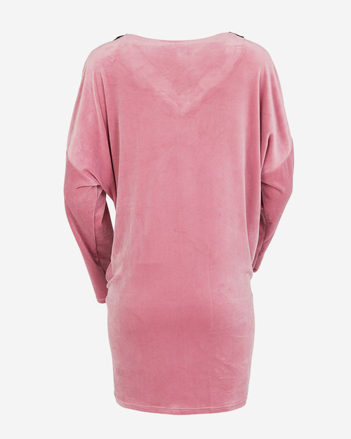 Рожева жіноча туніка з цирконами