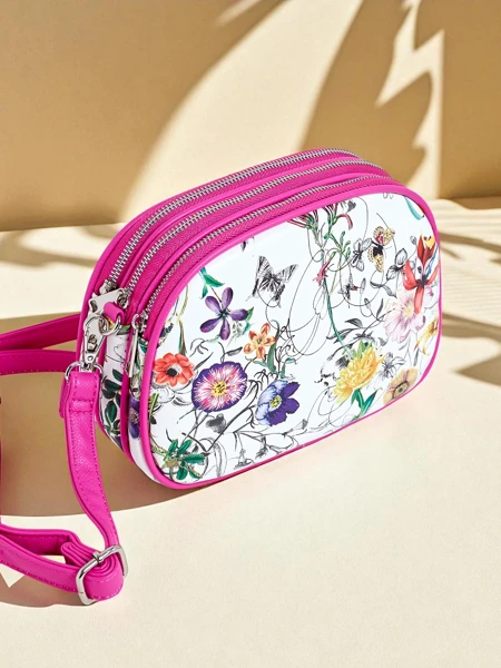 Royalfashion Kleine Damenhandtasche aus Ökoleder Floriana