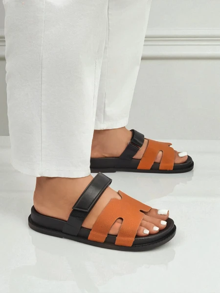 Royalfashion Damen-Pantoletten aus Kunstleder FlexiComfi