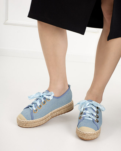 Naoko blaue Damen Turnschuhe a'la espadrilles - Schuhe