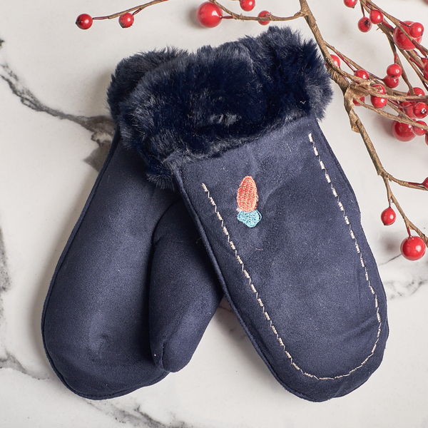 Темно-сині дитячі рукавички