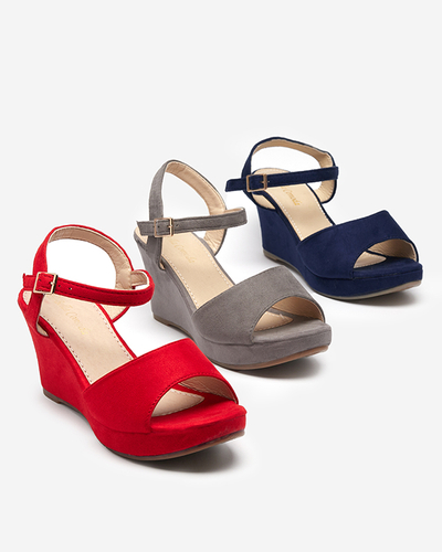 Marineblaue Keilsandalen für Damen Nalem - Schuhe