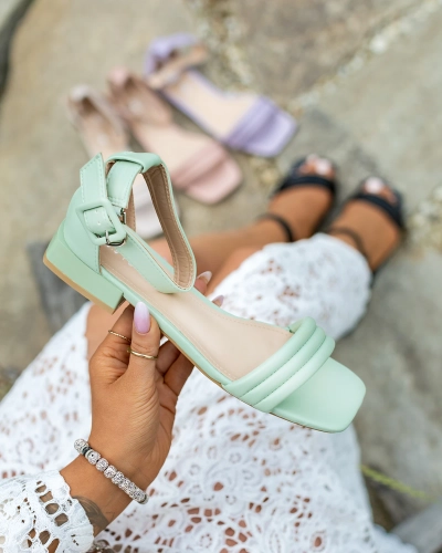 Босоніжки Royalfashion Mint Laylina на низьких підборах