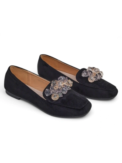 Royalfashion Damenmokassins mit Perlen Zimiles
