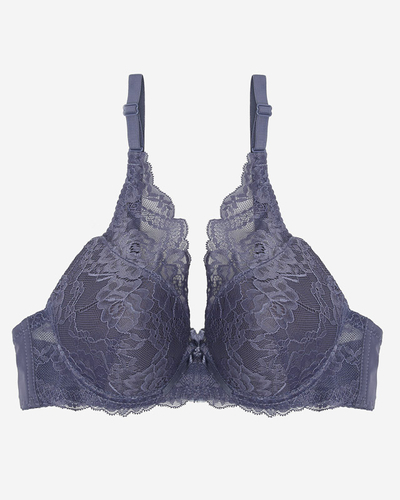 Damen-Push-up-BH mit violetter Spitze - Underwear