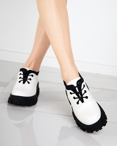 OUTLET Damenschuhe aus Kunstleder in weiß Ozud-Footwear