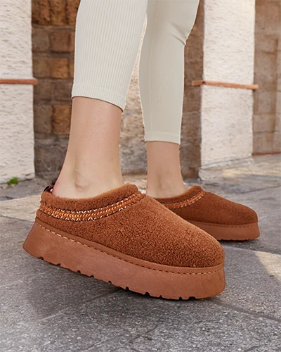 Royalfashion Kurze Damen Schneestiefel Esel