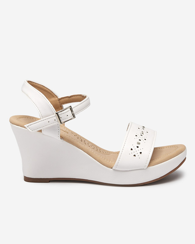 OUTLET Weiße Keilsandalen für Damen Bellomia - Schuhe