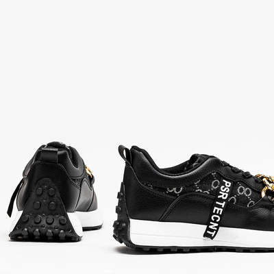 Schwarze Damen Sneaker mit Print Philly- Footwear