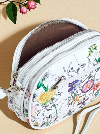 Royalfashion Kleine Damenhandtasche aus Ökoleder Floriana