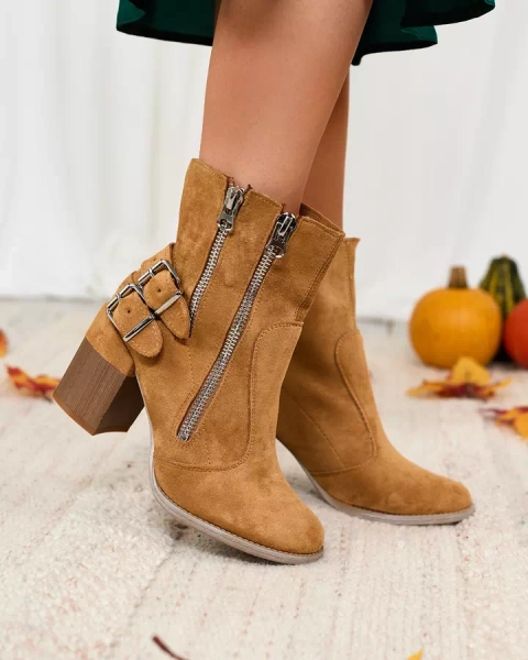 Royalfashion Damenstiefel in Camel mit Feirrgo-Verzierung