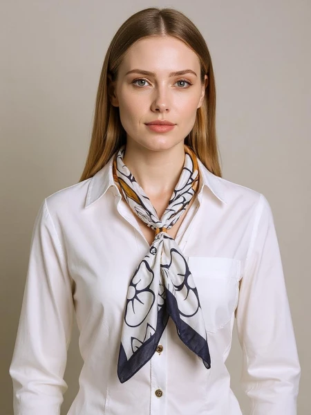 Aurelia Bianca – легка жіноча хустка з квітковим мотивом з поліестеру