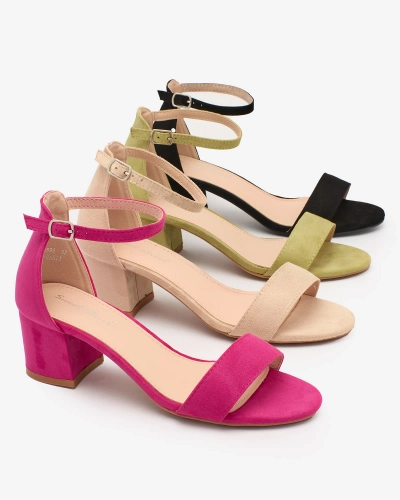 OUTLET Royalfashion Beige Damen niedrige Stiletto-Sandalen Mesteri