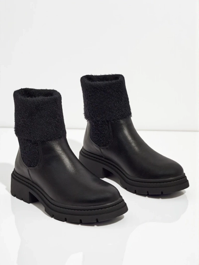 Damen Stiefeletten Kesy aus Öko-Leder mit Fell