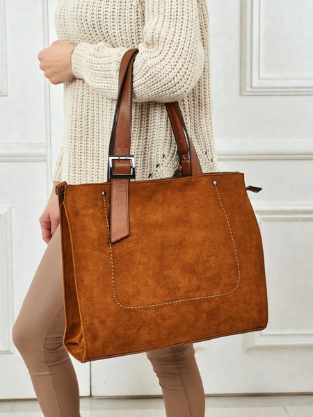 Damen Shopper Handtasche Daverna aus Öko-Wildleder