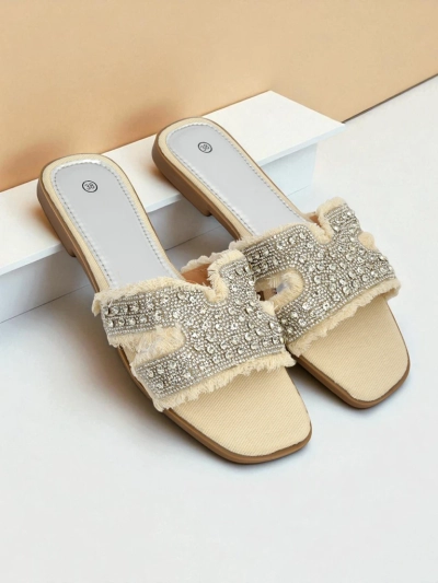Royalfashion Damen-Sandalen mit Strasssteinen CrystalEase