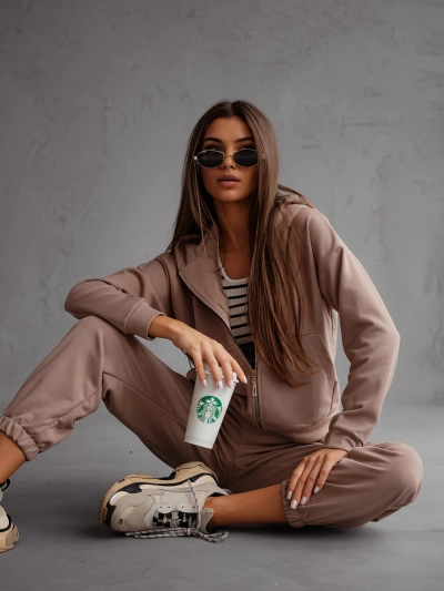 Royalfashion Damen Baumwoll-Trainingsanzug Set