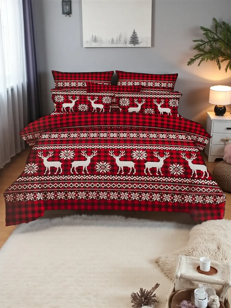 Royalfashion Weihnachtsbettwäsche 160x200 3-TEILIGES Set