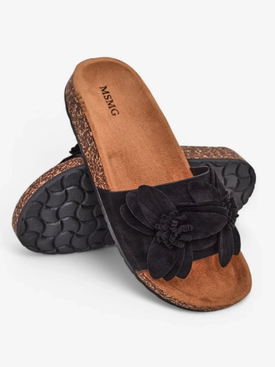 Royalfashion Damen Sandalen mit Blumen Foules