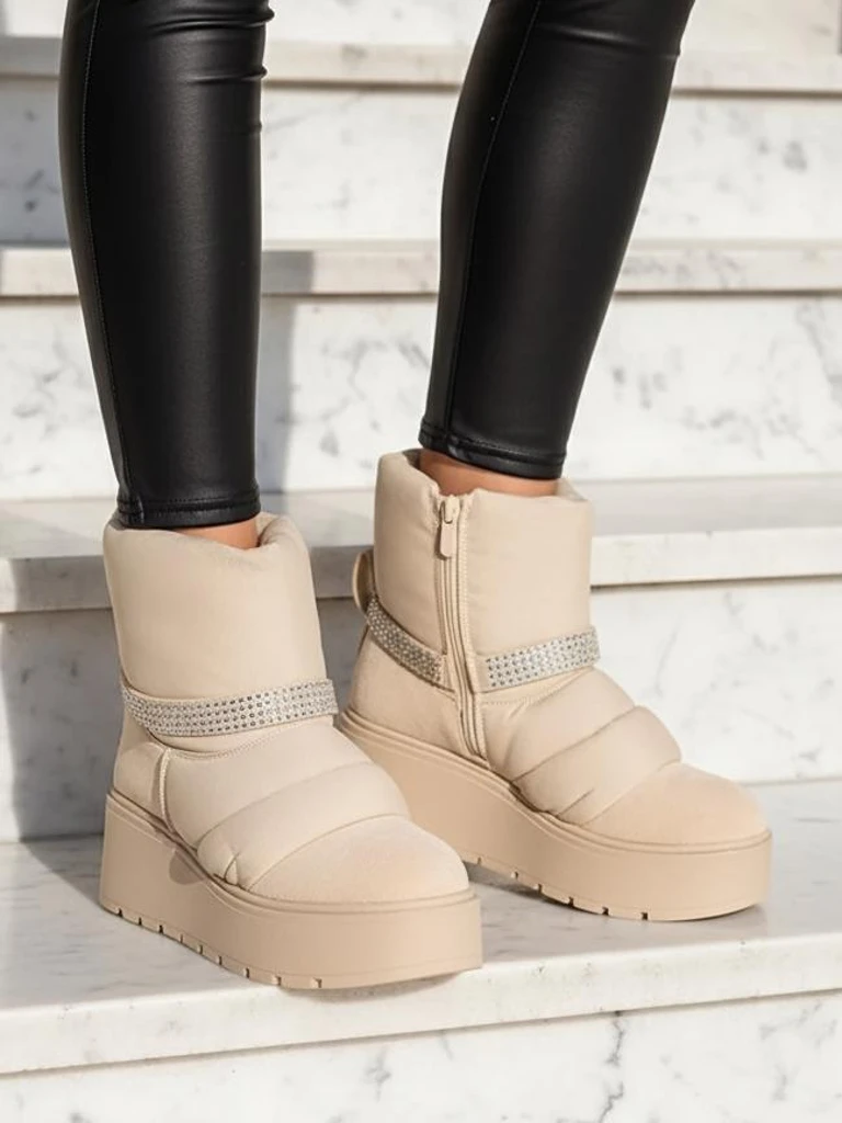 Royalfashion Damen Keilabsatz Schneestiefel Renosi