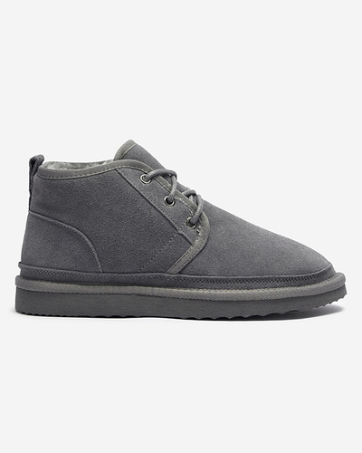 Graue Damen-Schneestiefel mit Fell Miusho - Schuhe