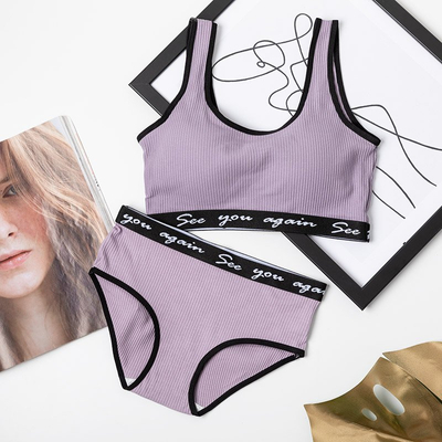 Lila Damen-Sportunterwäscheset - Unterwäsche