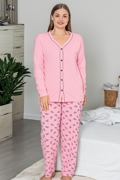 Royalfashion Damen Baumwoll-2-teiliger Pyjama in ÜBERGRÖßE