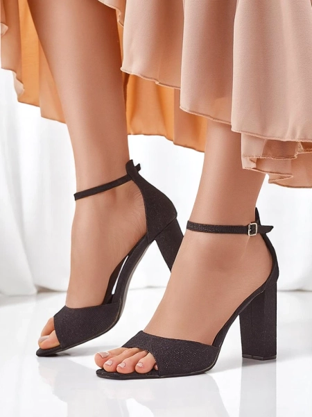 Royalfashion Glitzer Damen Sandalen Rokates