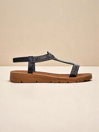 Royalfashion Damensandalen mit dekorativen Riemen Ava Shine