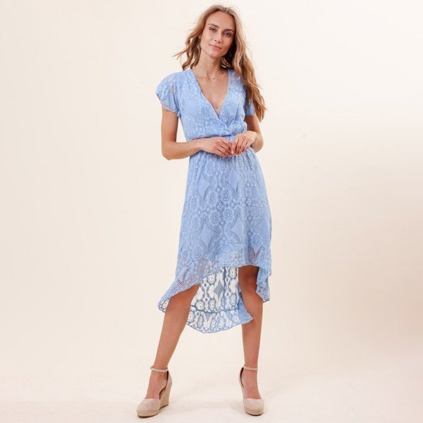 Blaues Spitzenkleid - Kleider 1