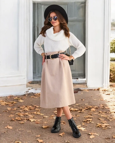 Жіноча міді-спідниця Royalfashion a' la suede