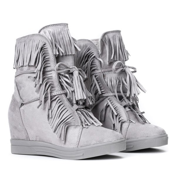 Light gray sneakers on Carmelita indoor wedge - Footwear