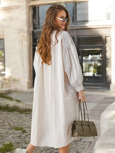 Royalfashion Baumwoll Langarmshirt für Frauen a'la Kleid
