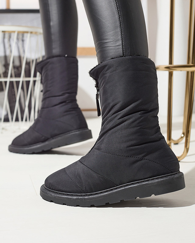 Schwarze Damenstiefel a'la Schneestiefel Tirigga- Footwear