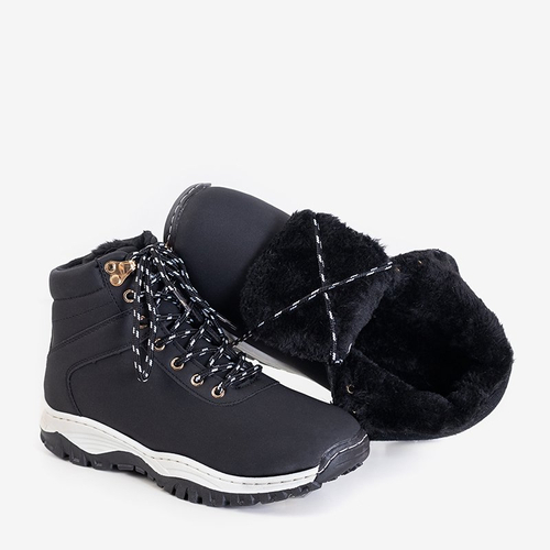 Жіночі черевики-трапери з екошкіри у чорному кольорі Filisa - Взуття