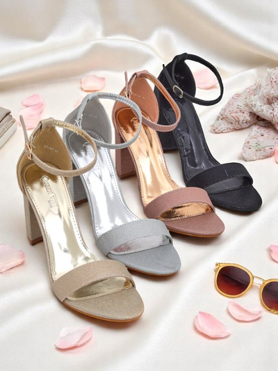 Royalfashion Glänzende Damen-Sandalen Stella Glam