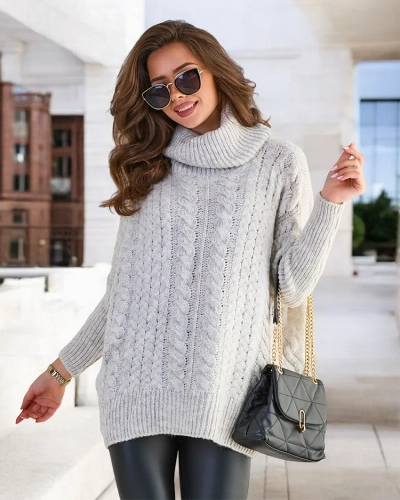 Royalfashion Damen-Rollkragenpullover