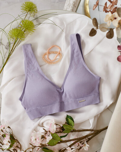 Royalfashion Damen Sport-BH gerippt