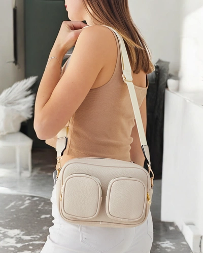 Royalfashion Kleine Damenhandtasche aus ökologischem Leder mit Taschen