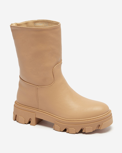 Damen-Stiefelette zum Hineinschlüpfen mit kamelfarbener Mekira-Isolierung - Footwear