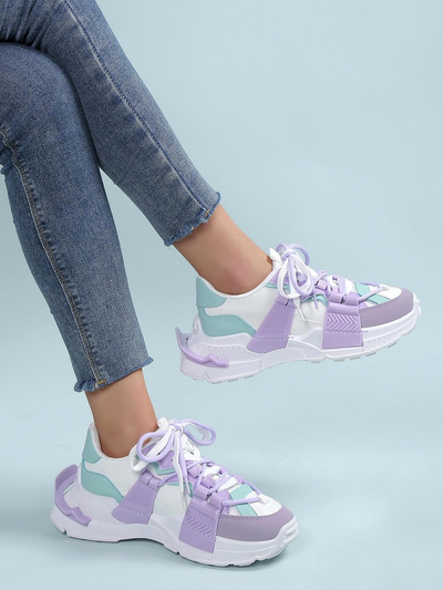 Royalfashion Damen Sport Sneakers mit Gummieinsätzen Bubble