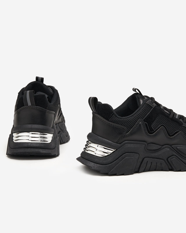 OUTLET Schwarze Sportschuhe für Damen mit Mesh Dewinso - Schuhe