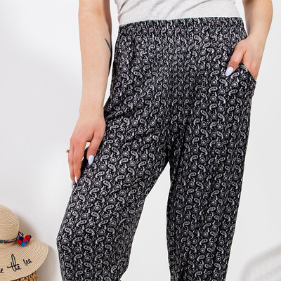 Gemusterte Damen-Stoffhose PLUS GRÖSSE - Kleidung