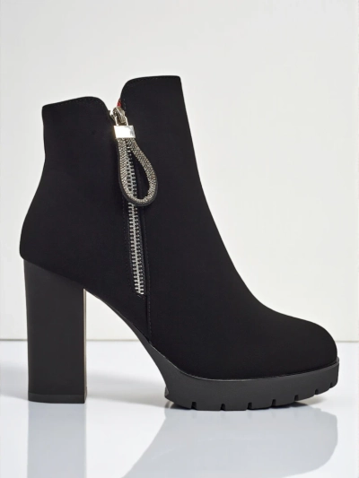 Damen Stiefeletten aus Öko-Leder mit Blockabsatz Marellin