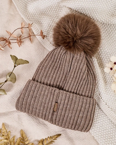 Royalfashion Damen gepolsterter Hut mit Bommel