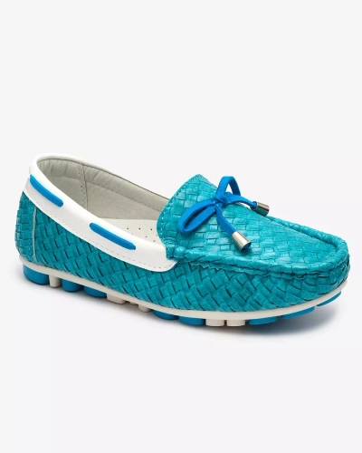 Türkisfarbene Mokassins für Kinder Dannad- Footwear