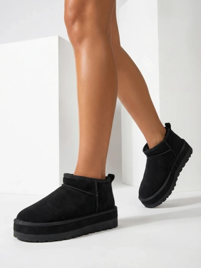 Royalfashion Kurze Damen Schneestiefel à la Biovve