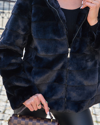 Жіноча куртка зі штучного хутра Royalfashion Black