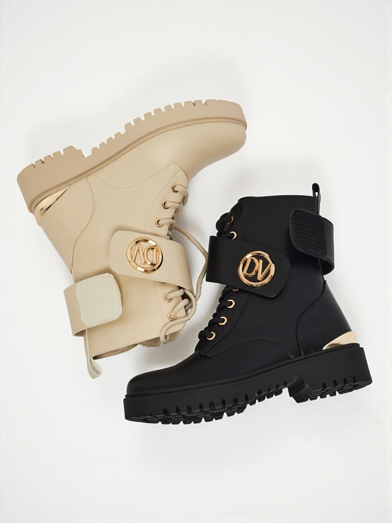 Damen Worker Boots mit Verzierungen Lorice